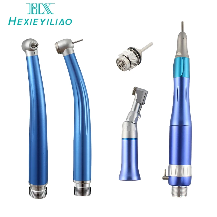 High Quality Blue Right Angled  Turbine Handpiece Kit High Speed and Low Speed Kit