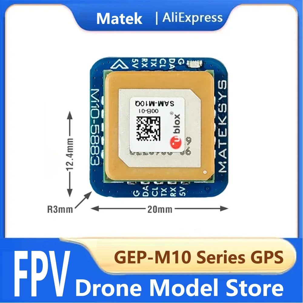 Matek M10Q-5883 GPS GNSS مع بوصلة QMC5883L وحدة رقمية AirSpeed 4 ~ 9 فولت لطائرة سباق FPV بدون طيار