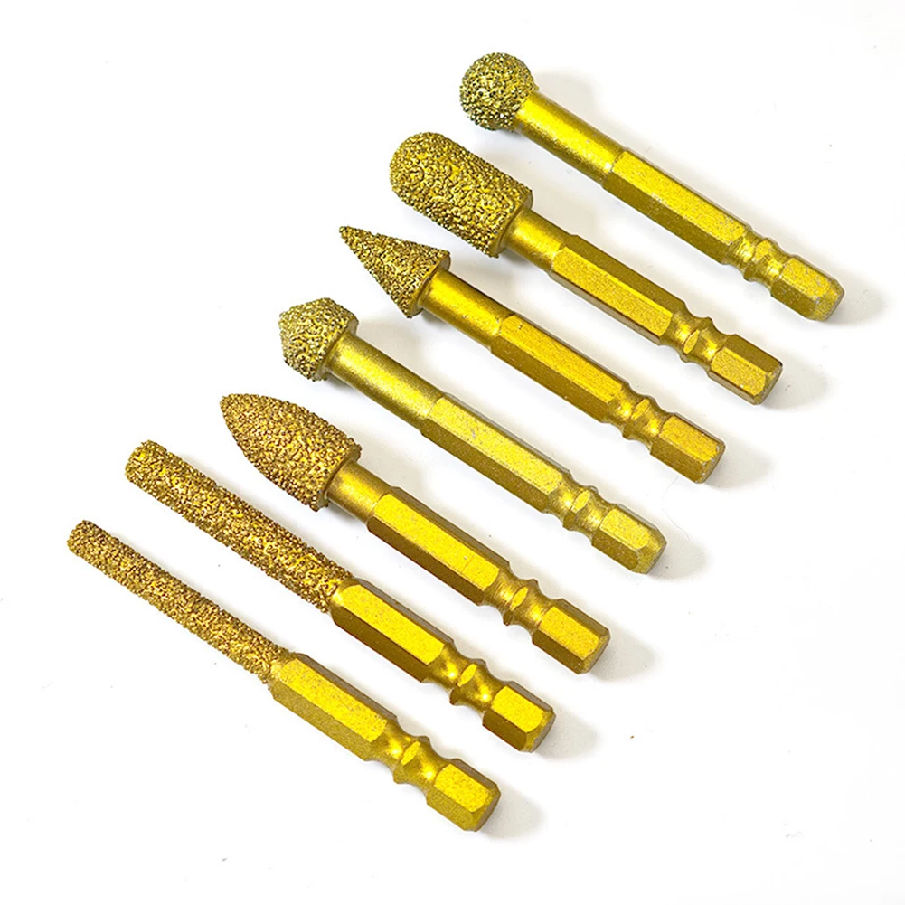 7pcs Grinding Burr Drill Bit Rotary Tool Grinding Bit For DIY Engraving Polishing Jewelry Making