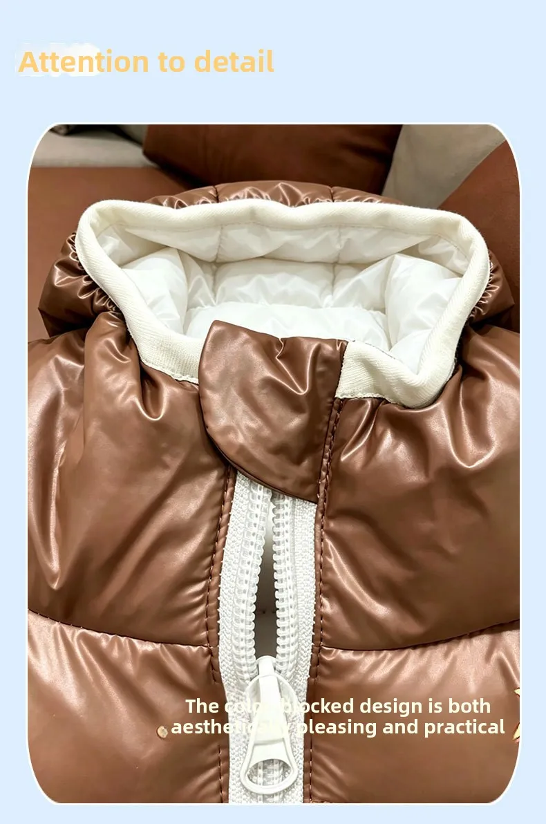 2026 Herbst Winter Kleinkind Baby Kinder Warme Kapuzenjacke für Jungen und Mädchen Modische Wattierte Jacke Kinderjacke Neu – Detail 9