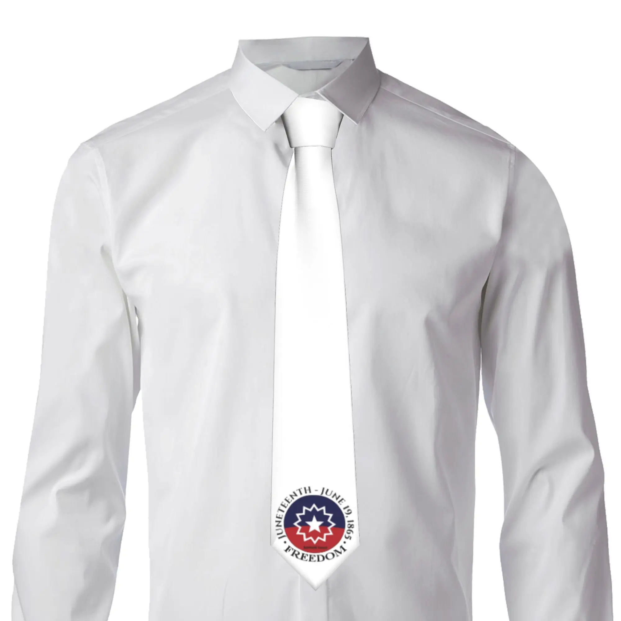 Fashion Juneteenth  Logo Neck Tie for Wedding Mens  Neckties
