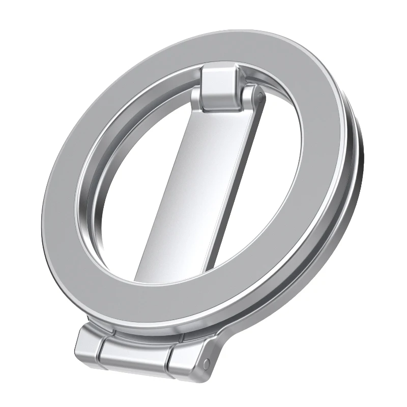 Magnetic Mobile Phone Finger Ring Holder Phone Bracket Foldable Cell Phone Grip Kickstand For MagSafe IPhone 16 Samsung Xiaomi