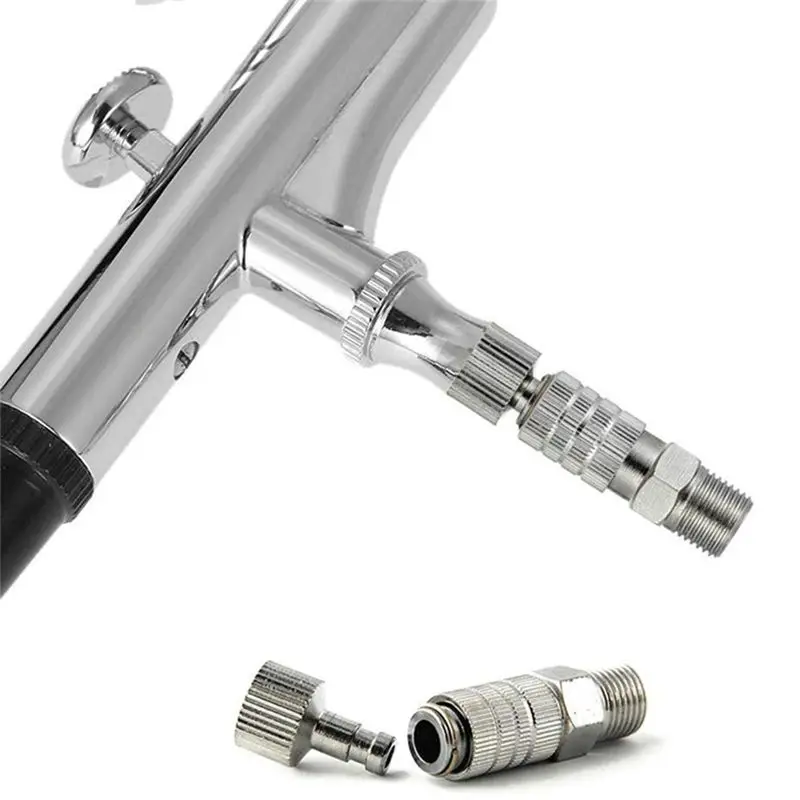 AF89-Airbrush Quick Disconnect Coupler Release Fitting Plug, 6Pcs 1/8 In BSP Konektor Jantan dan Betina Adaptor Air Brush