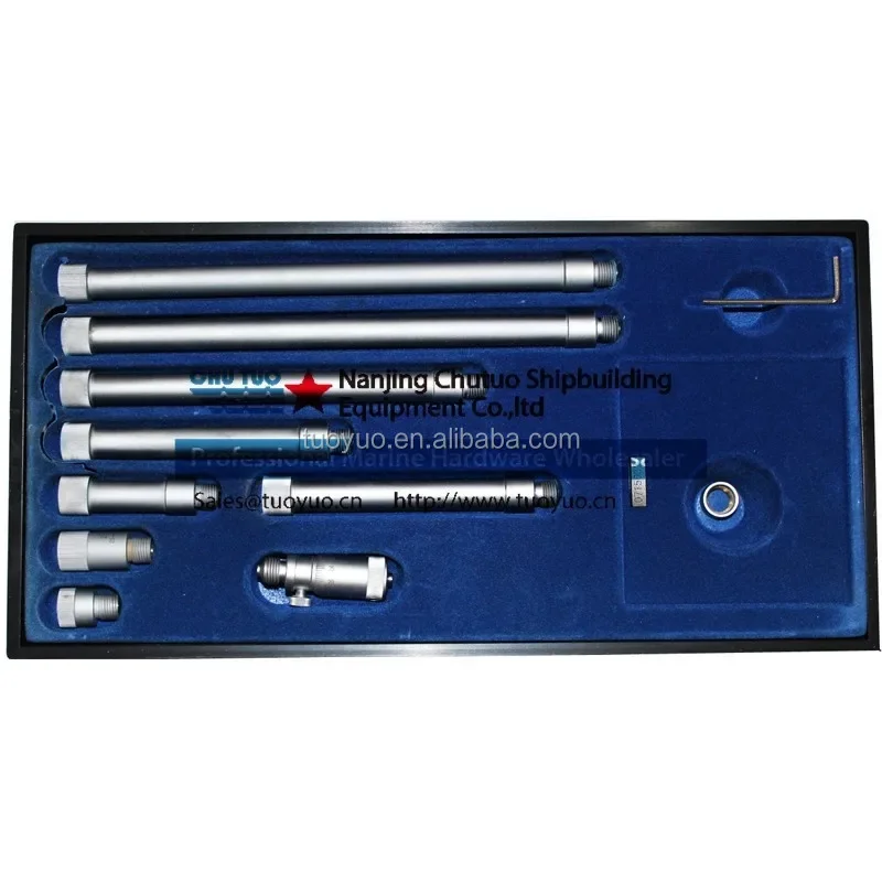 Interchangeable anvils 50-150mm extension rod micrometer instrument jointed inside micrometers