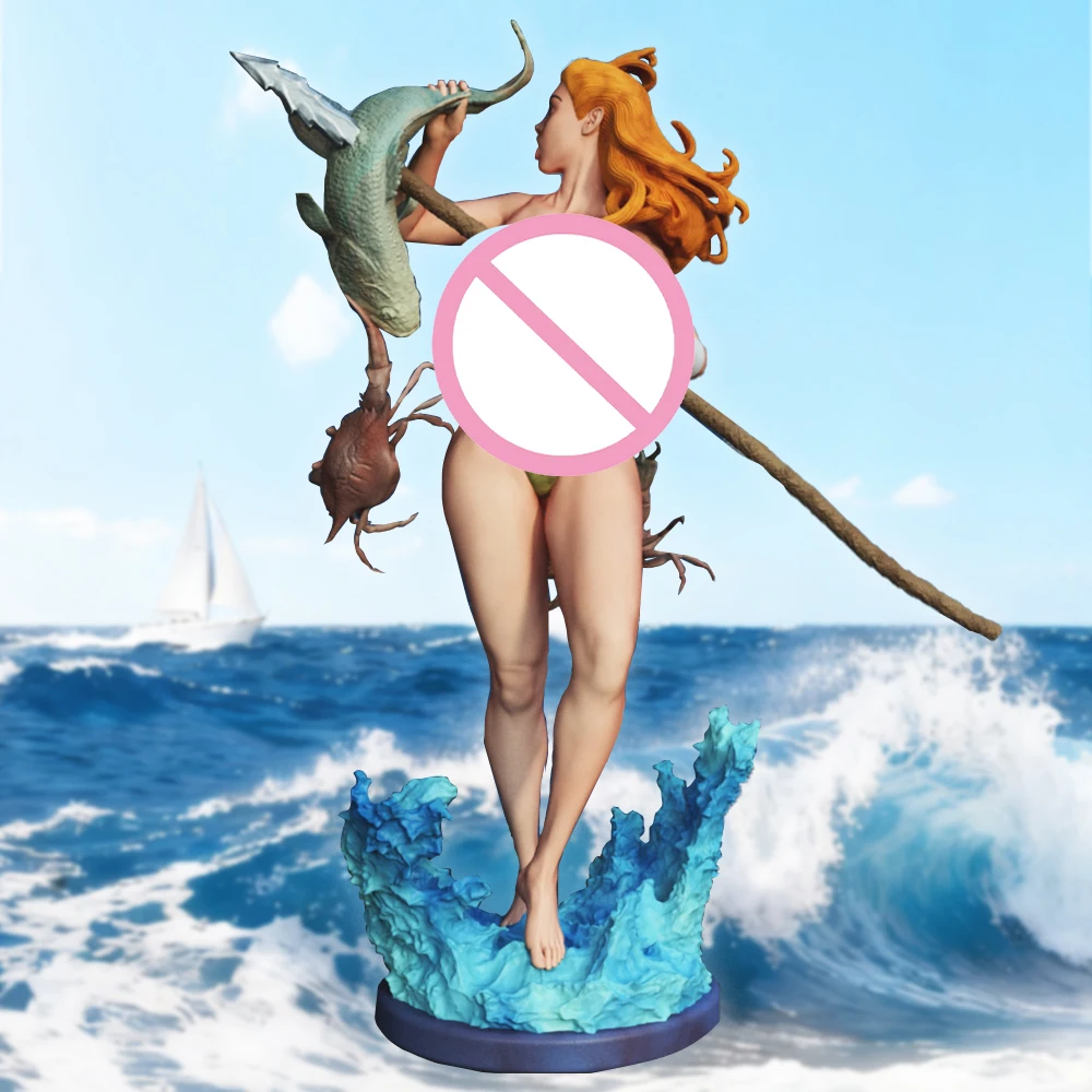 1:18 Anime-figuren voor vissen op hoge detail |   3D hars miniatuur |   Modelbouwset in ongeverfde stijl (A1063)