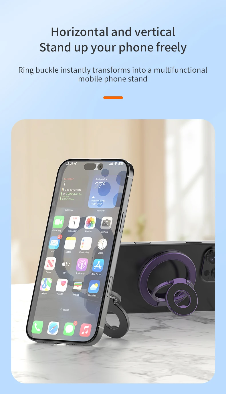 Für Magsafe Handy Griff Doppelseitige Magnetische Ring Telefon Halter Handys Ständer Telefon Zubehör Unterstützung Telefon Grip Tok – Detail 11