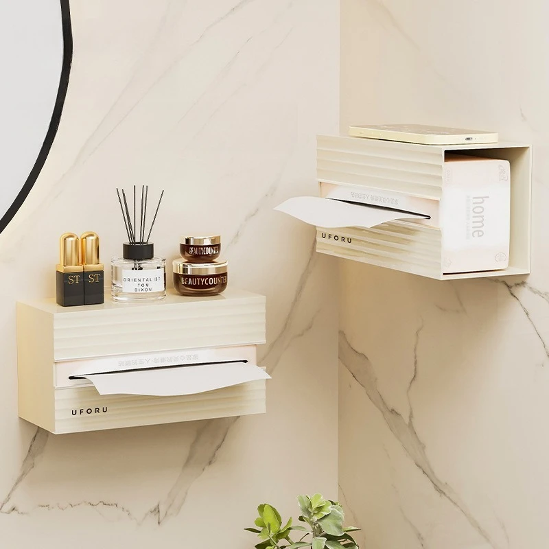 

Роскошный держатель для салфеток, многофункциональный нескользящий ящик для хранения салфеток большой емкости для лица для гостиной, ванной комнаты