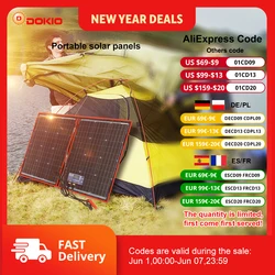Dokio 18V 97W 150W 195W 295W Portable Foldable Solar Panel With 12V Controller Flexible Solar Panel For House Camping Travel