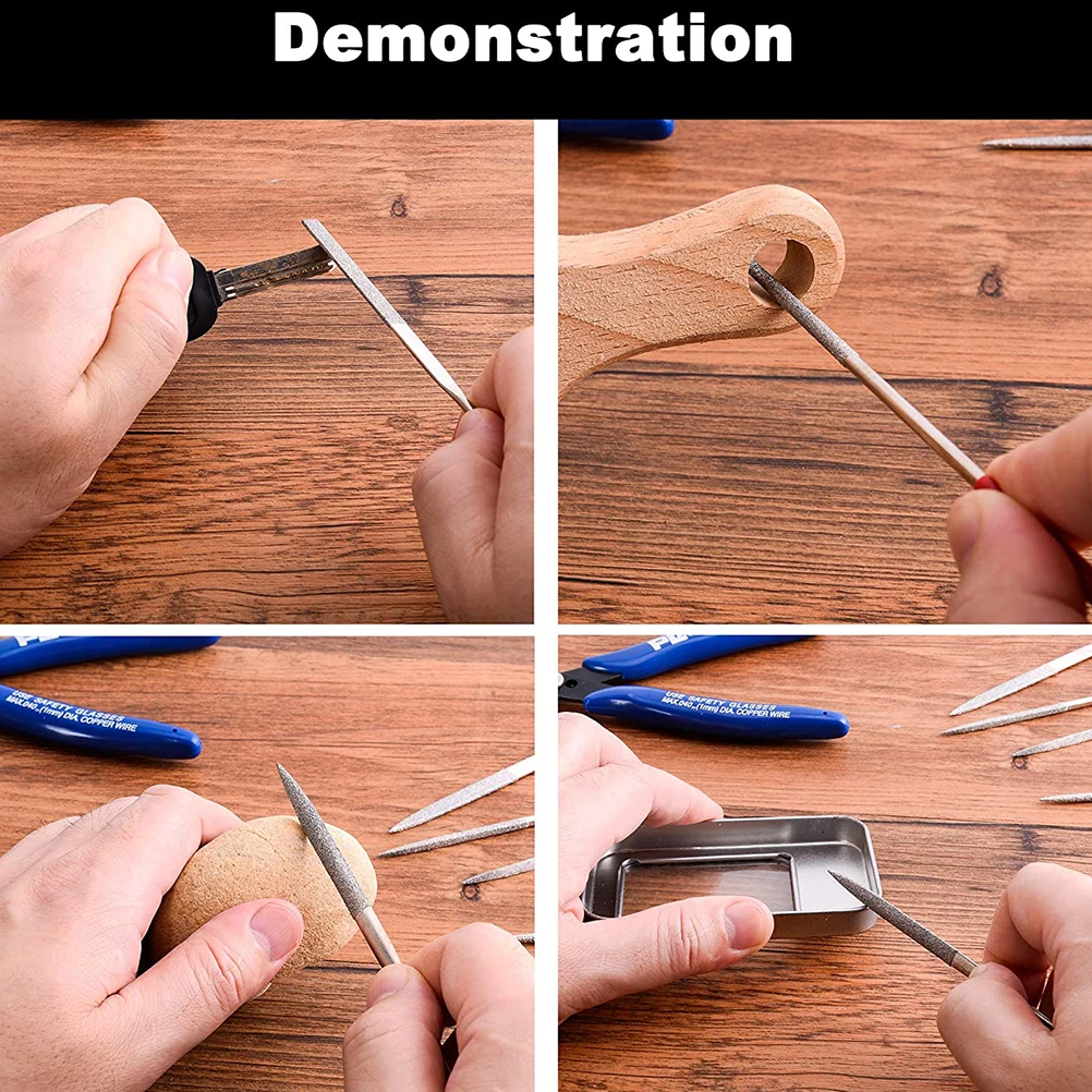 

Mini Shaped File Set Small Hand Files Woodworking Tools for Jewelry Construction Riffler