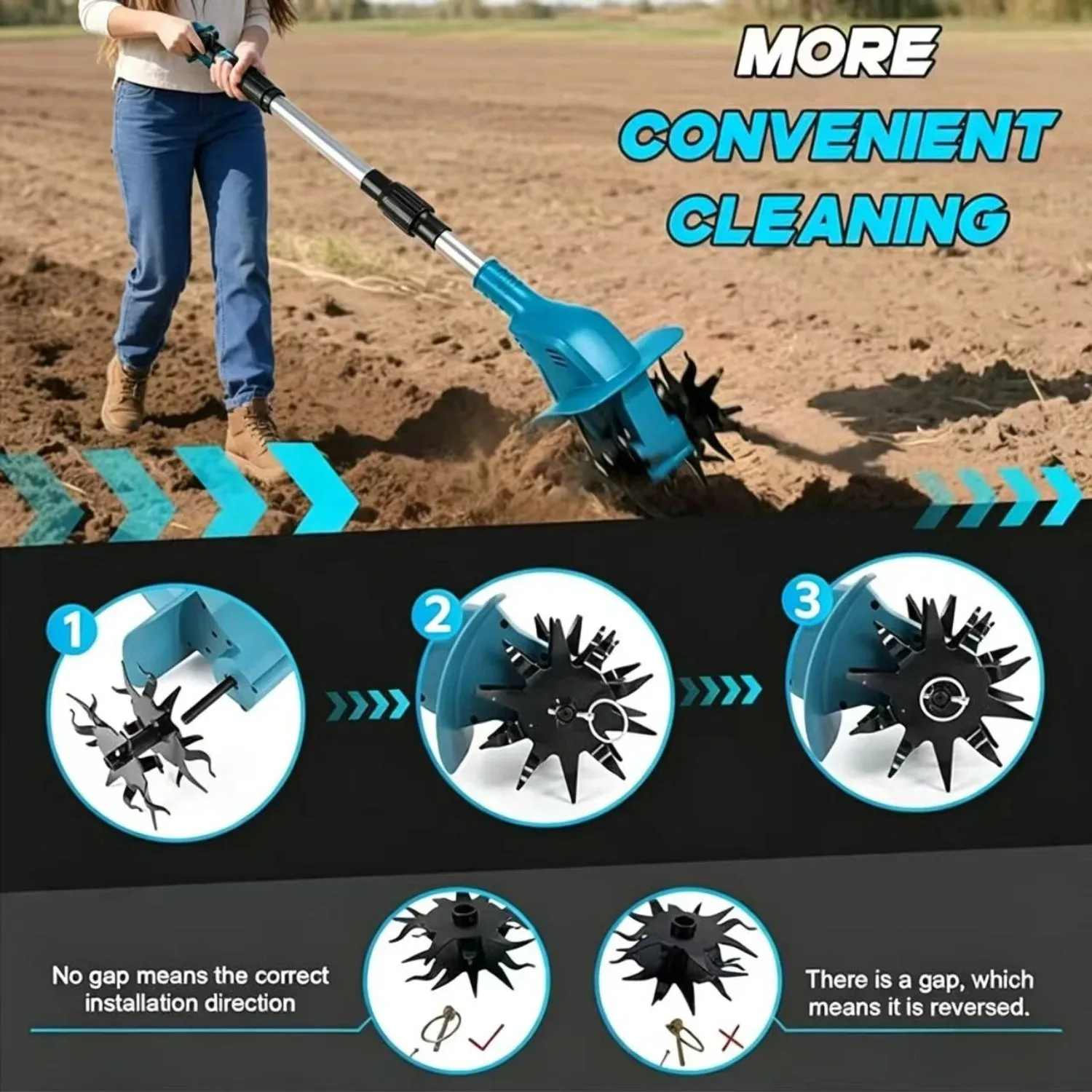 

For Weeding , and Garden Equipment Brushless Motor Cordless Electric Efficient Loose Ripper For Makita Lithium-ion Battery