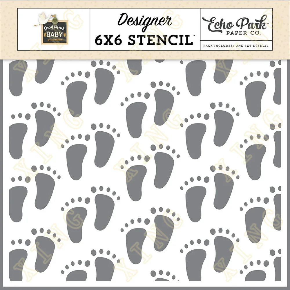 

Fresh Footprints Decor DIY Layering Stencils Graphics Painting Scrapbooking Stamp Ornament Album Embossed Template Reusable