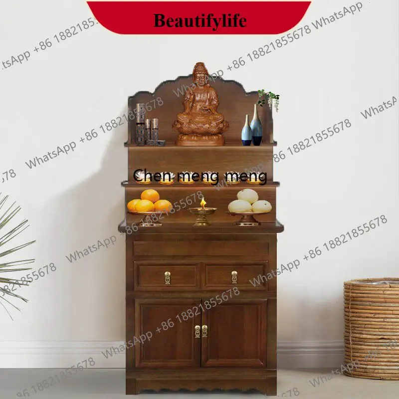 z183 Buddhist shrine offering table Household God of Wealth Buddha statue offering table Modern Buddhist cabinet standing table