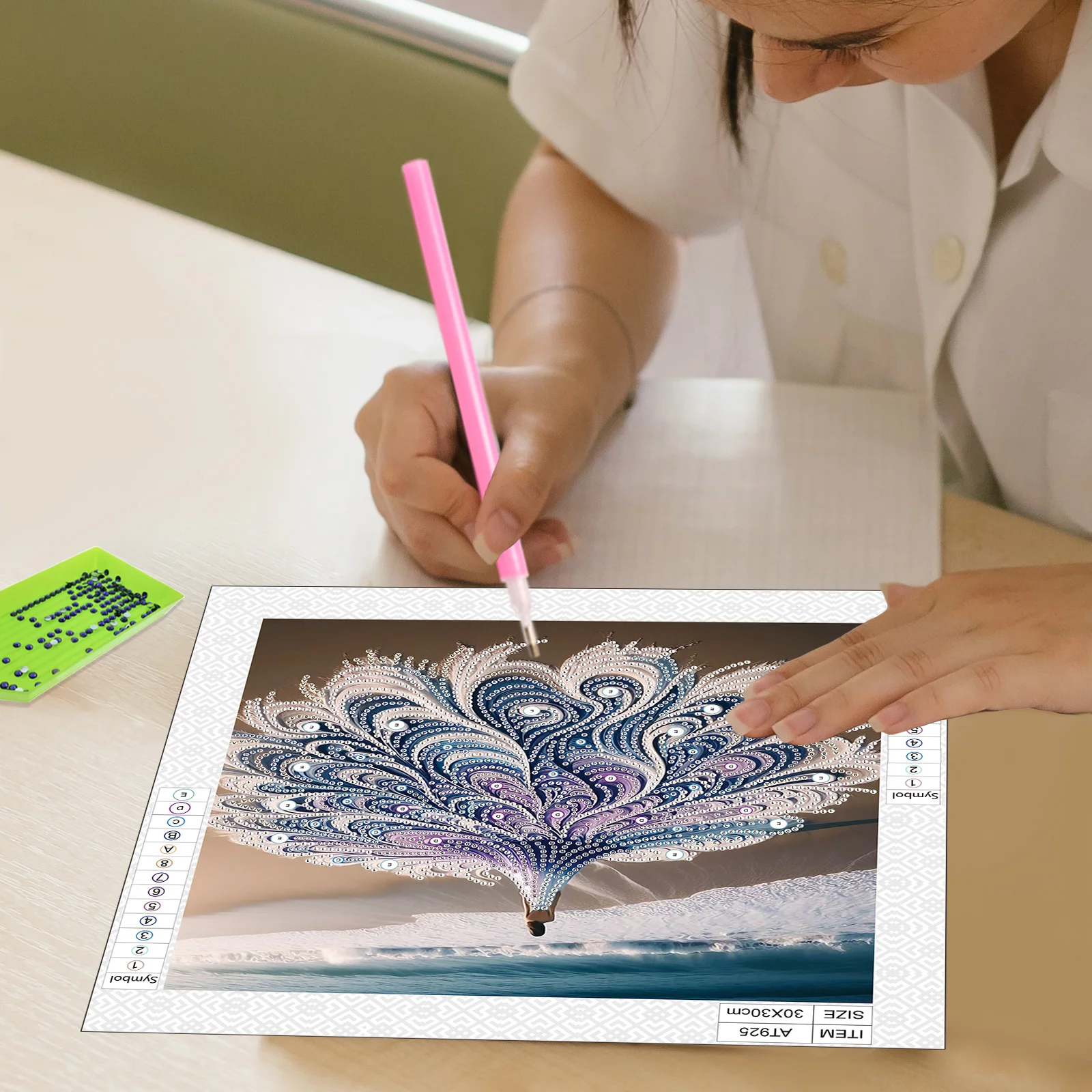 Special Shape Diamond Art Kits for Beginners and Adults,DIY Beach woman Diamond Art Painting Kits for Home Wall Decoration Gift view 5