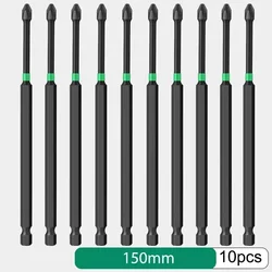 10/20 peças 50/90/150mm ph2 phillips bits hex shank chaves de fenda de precisão conjunto de bits para cabeça de chave de fenda de impacto de broca