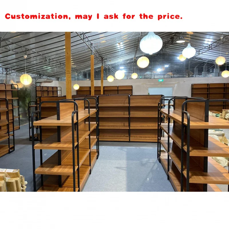 custom.Factory Supermarket Shelf Price Wood Display Shelves Retail Grocery Store Display