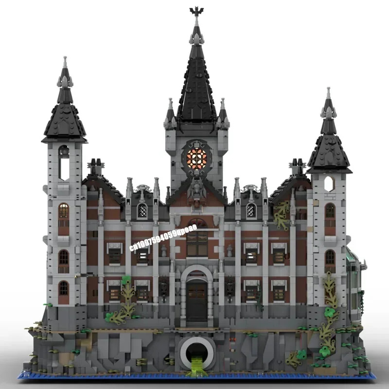 New 6755Pcs Hot Famous Bat Hero Movie Moc Asylum Model Building Block Diy Creative Ideas Brick Toy Christmas Birthday Gifts70912