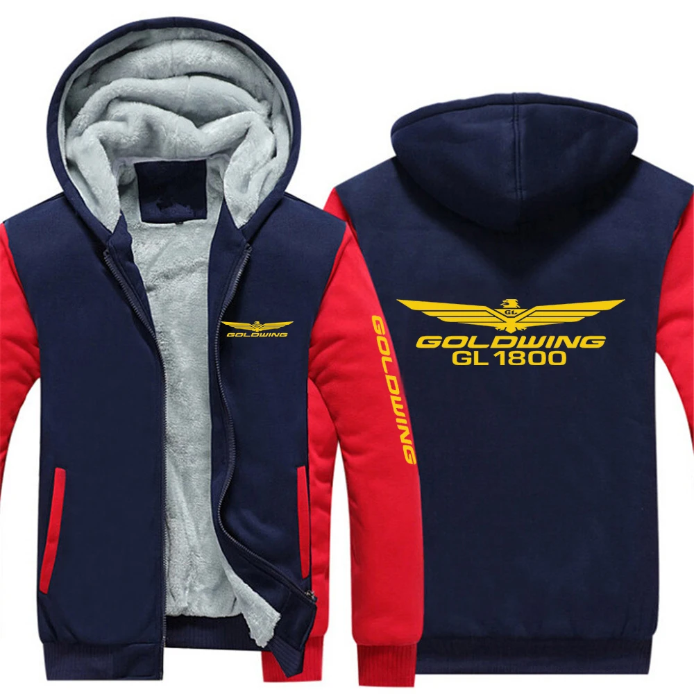 2025 Autumn And Winter Man's Goldwing GL1800 Japan Motocycles Logo Print Thickened Coat Popular Hoodies Warm Comfortable Jacket