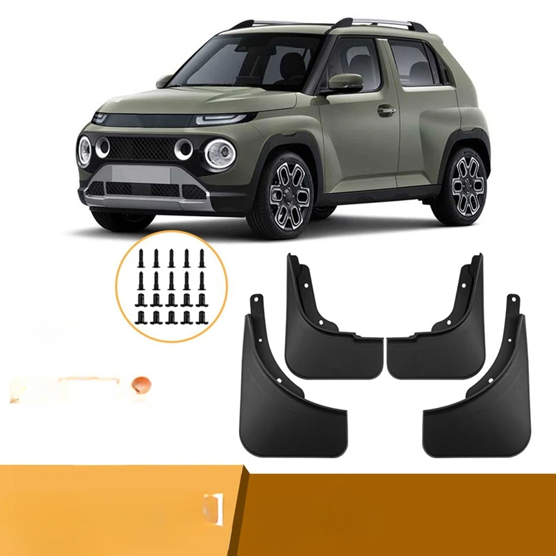 B-M Car Mudguards For Hyundai Casper 2021-2024 Front Rear Mud Flaps Guards Splash Fender Car Exterior Parts