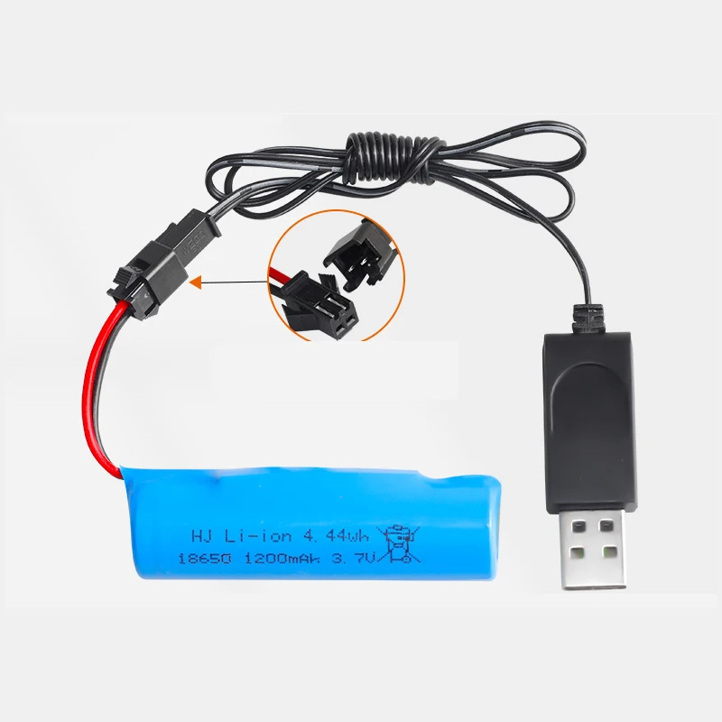 1200mah 3.7V 18650 Battery SM2P Plug Rechargeable 5C Li-lon With PCB Microphone Recorder Remote Control Car Lithium Battery