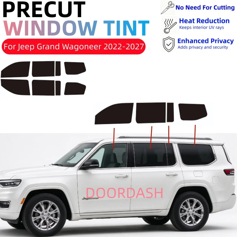 Precut Nano-Ceramic Window Tint For Jeep Grand Wagoneer WS SUV,UV IR Heat Rejecting,No Signal Interference PET Film