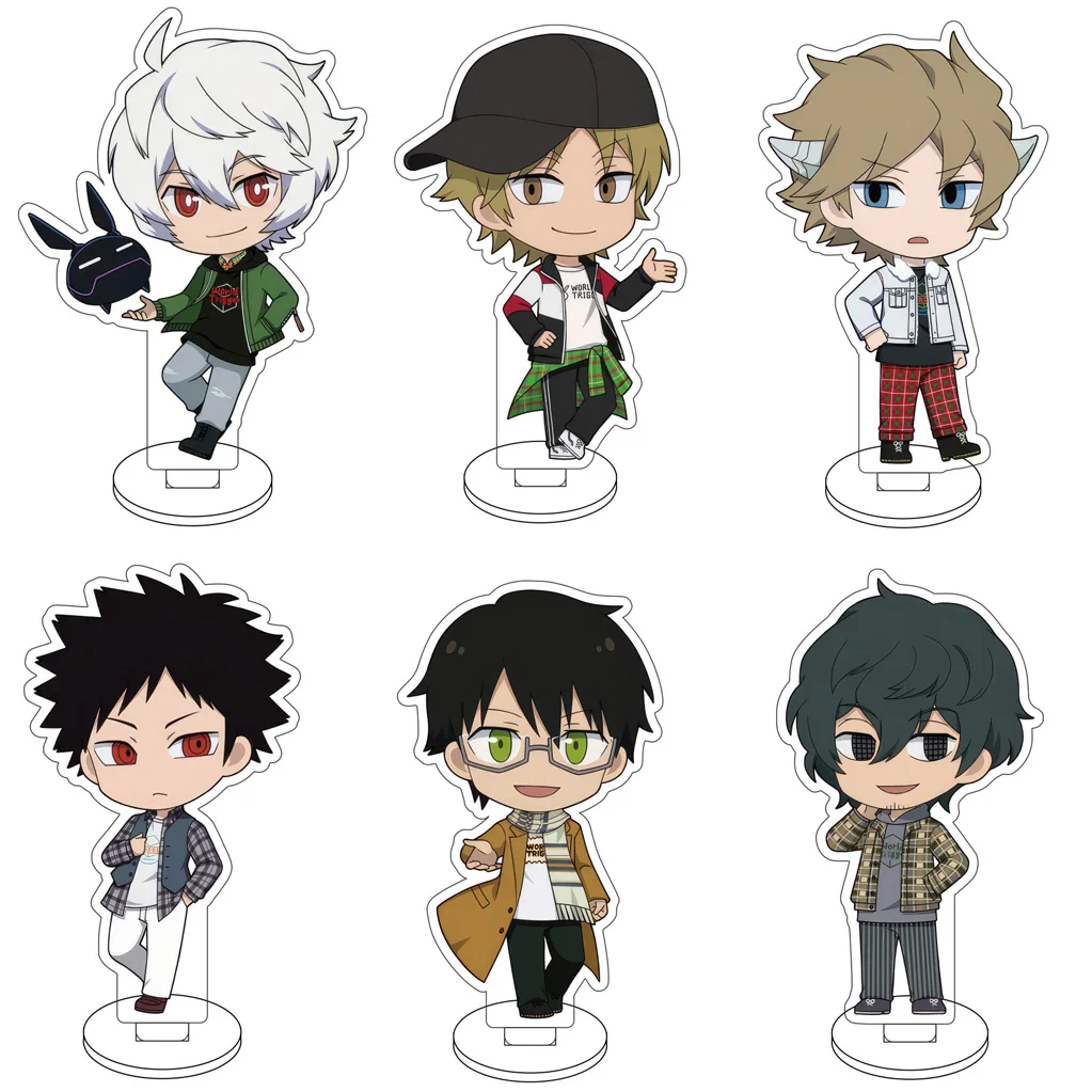 

10CM Anime World Trigger Kuga Yuma Jin Yuichi‌ Mikumo Osamu Kohei Izumi Cos Acrylic Figure Stand Cute Gifts Ornaments