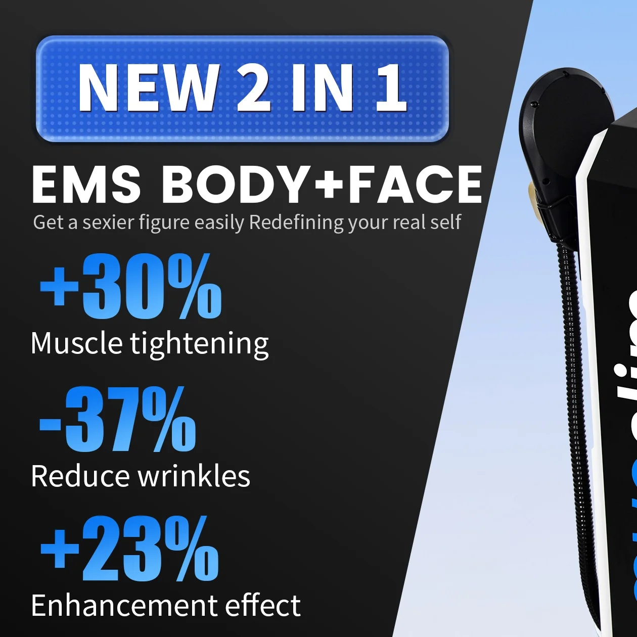 MYOslim New 2 In 1 EMS Body Sculpt & Facial Lifting Machine 4 Handles Muscle Building Skin Tightening Salon Beauty Equipment