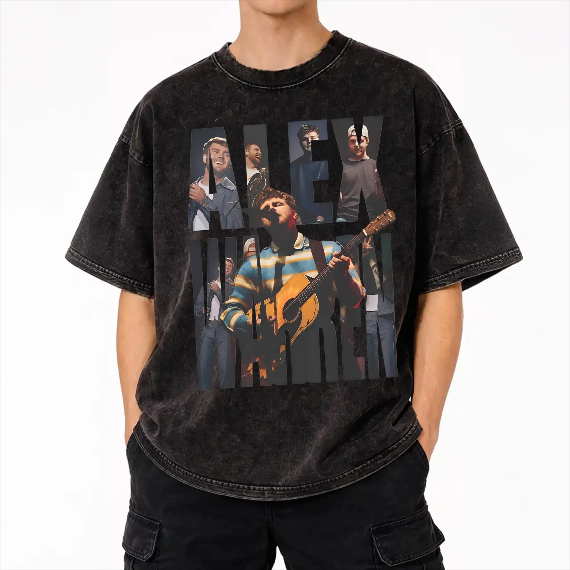 Summer Alex Warren Finding Family on The Road Tour 2026  Washed T Shirt Outfit Harajuku T-Shirt  for Men Women Tee Shirt