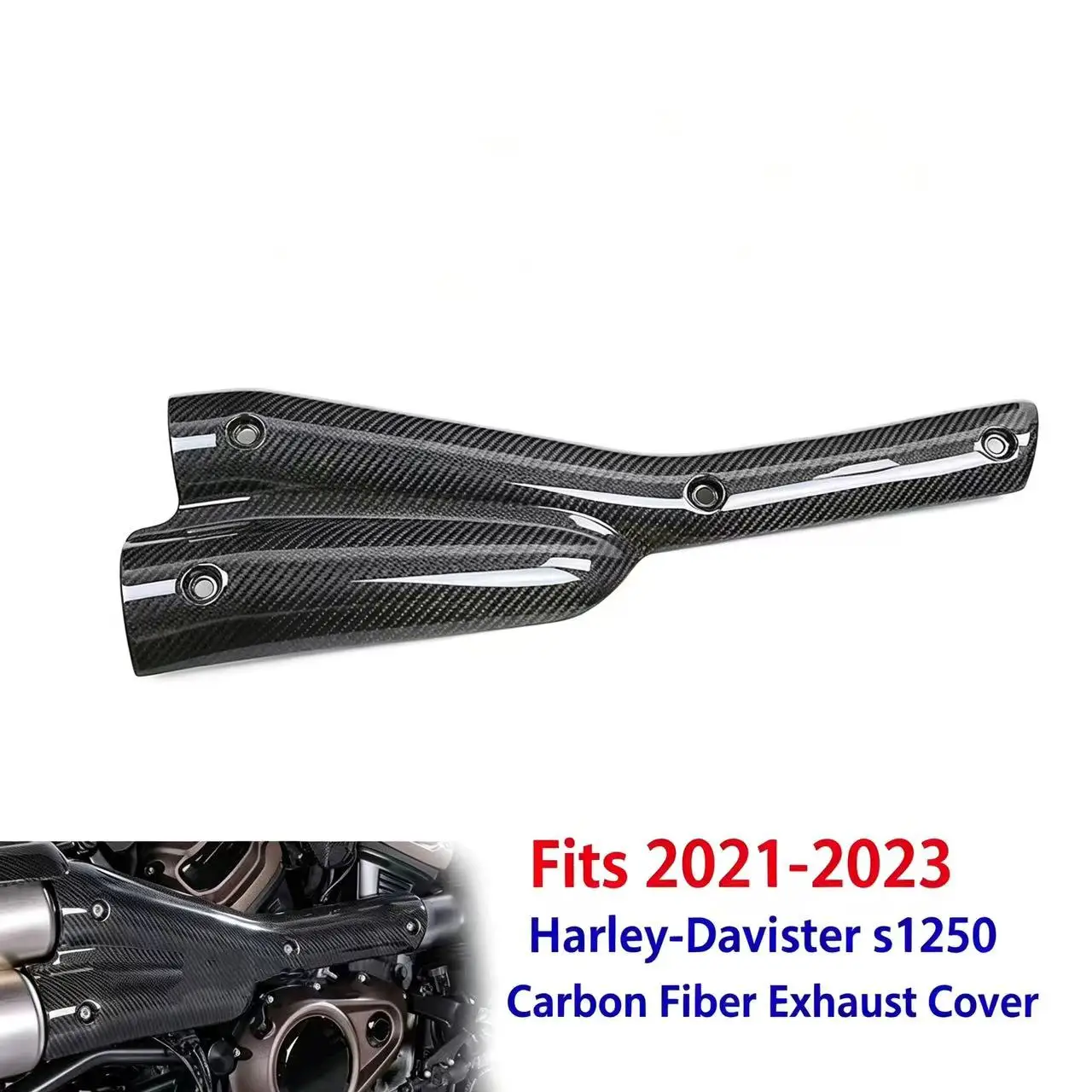 Suitable for Harley-Davidson Sportster S 1250 motorcycle modification carbon fiber exhaust heat shield dry carbon
