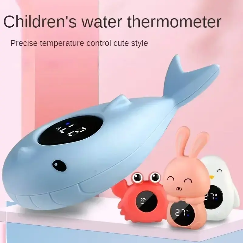 Baby Bath เครื่องวัดอุณหภูมิลอยน้ําดิจิตอล Baby Bath อุณหภูมิจอแสดงผล LED เครื่องทดสอบอุณหภูมิเด็กความปลอดภัยอาบน้ํา