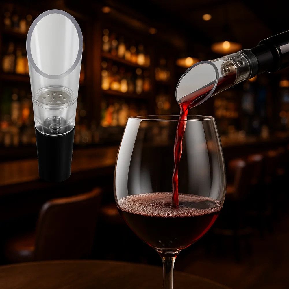 

6pcs Eco Friendly Acrylic Wine Air Aerator Reusable 2 in 1 Wine Pourer With Filter Wine Decanter Spout Pub