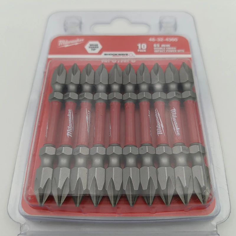 ميلووكي 48-32-436 تأثير لقمة ثقب PH1 65 مللي متر 10 حزمة مزدوجة نهاية موجة الصدمات لأداة السلطة متعددة الوظائف دائم الملحقات