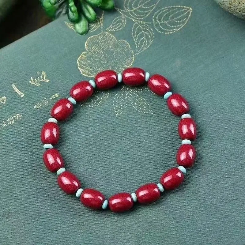 -Content Purple Gold Sand, High-Polish, Fire-Resistant, And Inspection-Approved Bucket Bead Bracelet