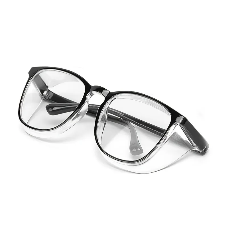 2 Stück Anti-Pollen-Schutzbrille, quadratisch, Anti-Beschlag, blaues Licht blockierende Brille mit Seitenschutz für Schule, Alltag und perfektes Geschenk – Detail 4