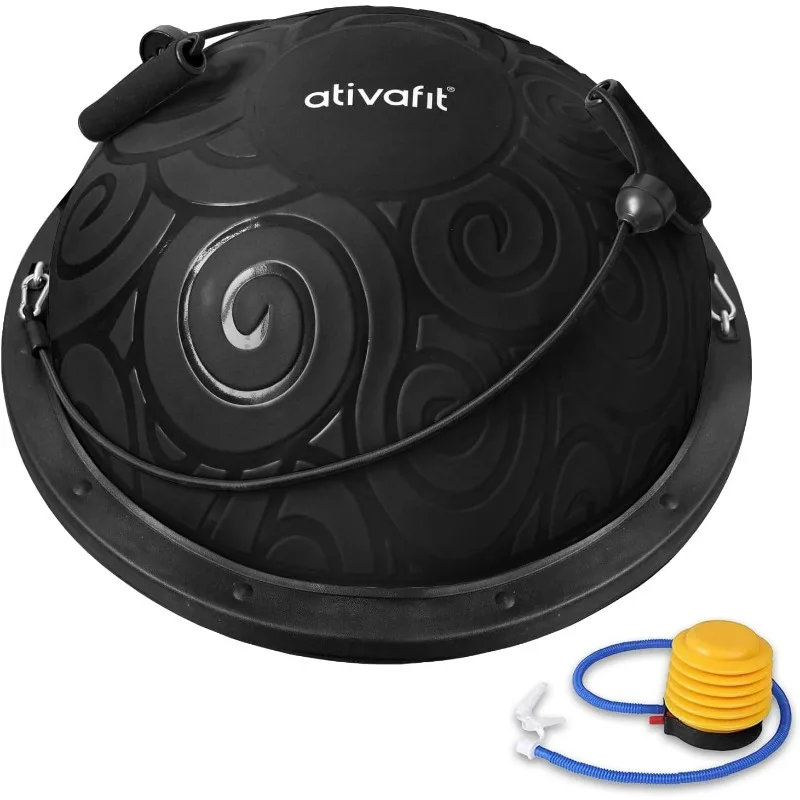 

Ativafit Balance Ball Half Exercise Ball Balance Trainer Inflatable Yoga Ball for Home Gym Workouts Core Strength Fitness Half