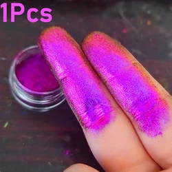 1Box Chameleon Neon Powder Nail Art Illusion 6 Colors Polarized Pearl Powder for Nail /Eyeshadow Makeup Pearl Powder Wholesale