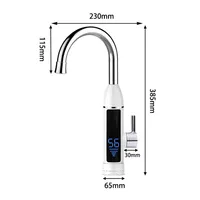 3000W 220V Electric Kitchen Water Heater Tap Instant Hot Water Faucet Heater Cold Heating Faucet Digital Tankless Water Heater