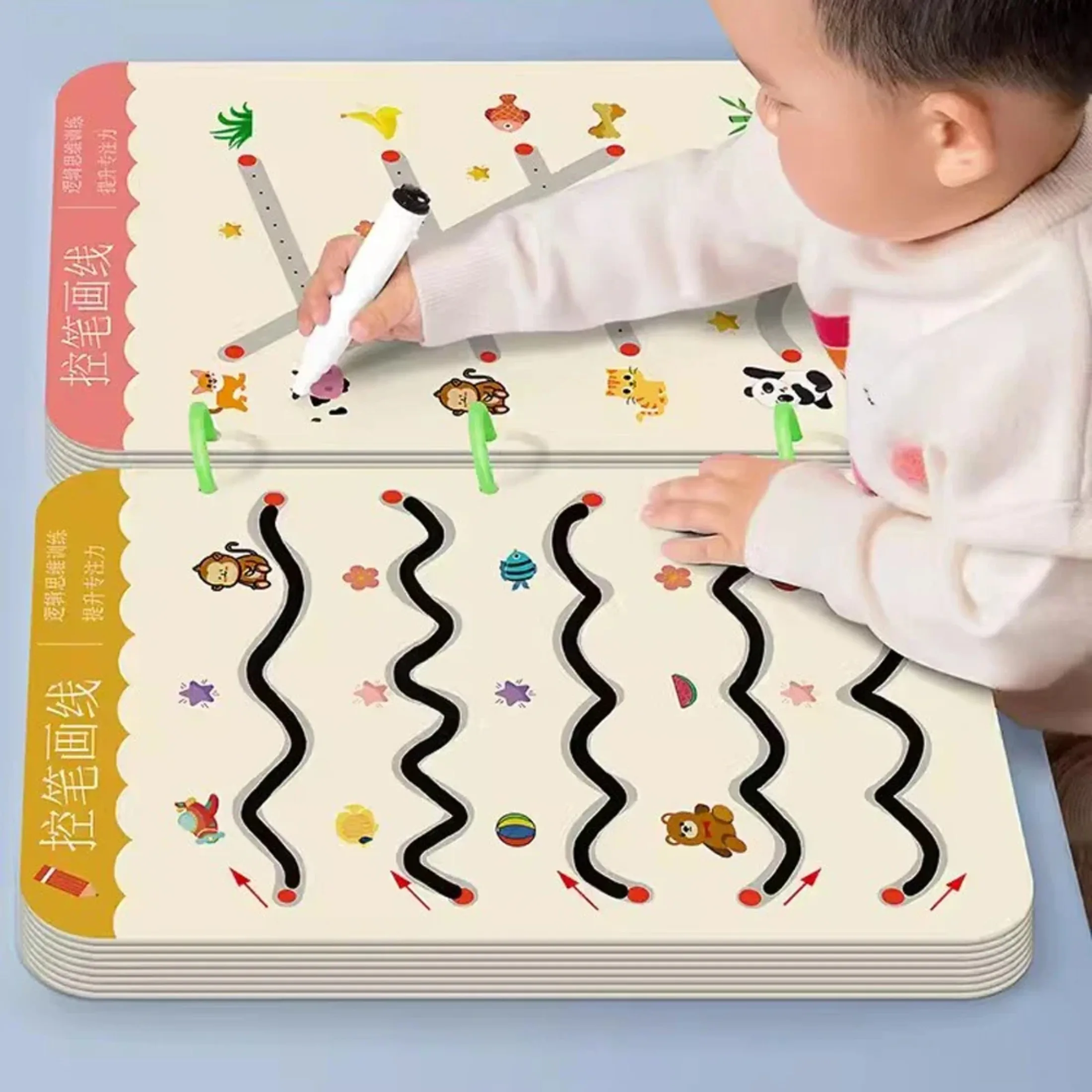 

Drawing Reusable Magic Practice Copybook Control Training Book Magical Tracing Workbook Children Montessori Education Stationery