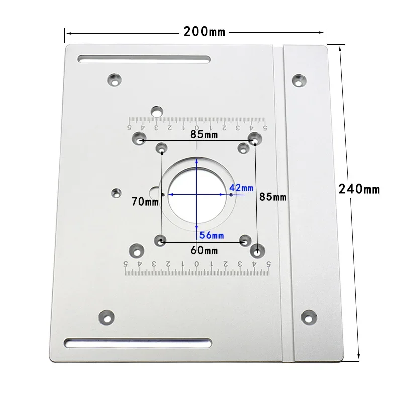 Router Table Insert Plate for Woodworking Benches, Miter Multifuncional, Gauge Guide, Saw, Tools