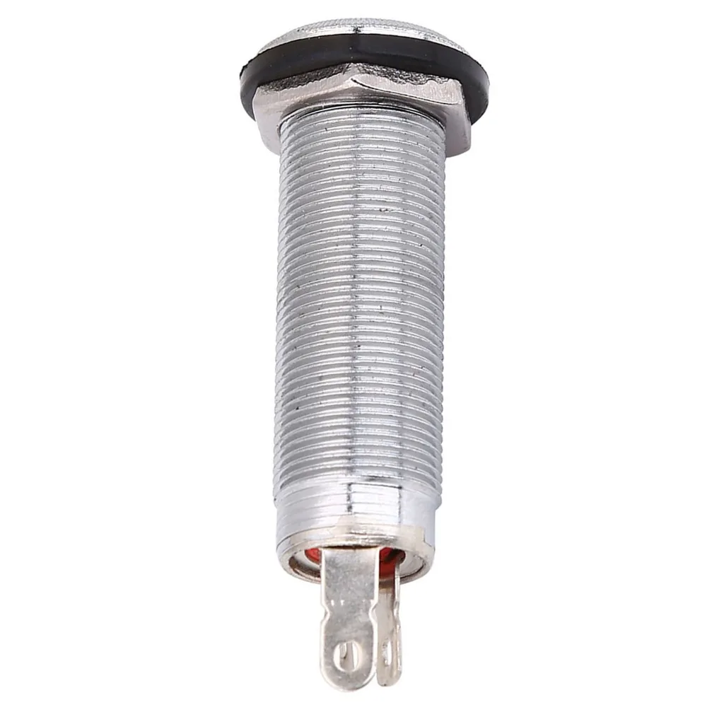 2pcs ​Threaded Cylinder Output Jack Plug​ ​1/4 Inch ​3 Pins​ ​Guitar Bass Jack​ ​Silver/Black Flush Mount​ ​Cylinder Jack ​