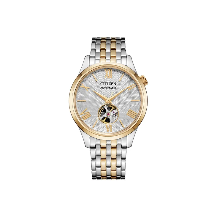 CITIZEN Mechanical Movement Stainless Steel Strap Watch Unisex White Dial NH9136-88A