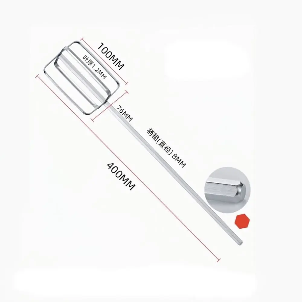 Stainless Steel Paint Mixer Drill Attachment Epoxy Mortar Stirrer Rod High Quality Power Tool Accessory For Coatings