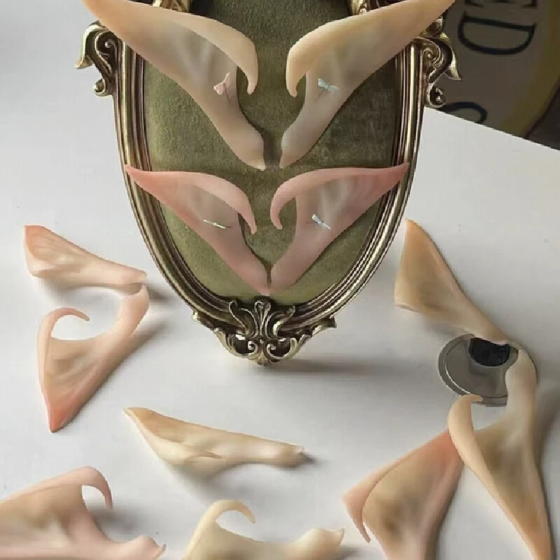 

Реалистичные остроконечные уши эльфа из мягкого латекса Coskawaii Frieren для косплея по аниме и играм, аксессуары для любителей косплея на Хэллоуин, подарки