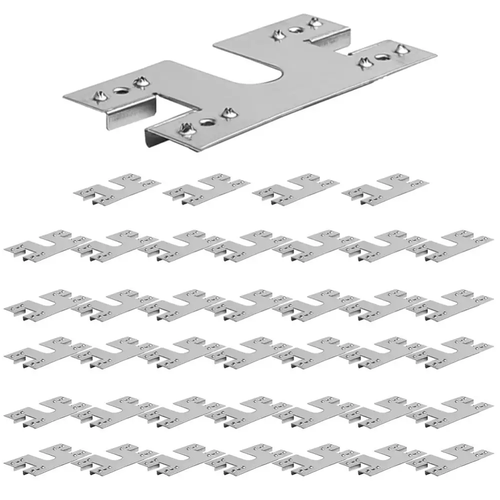 100PCS 304 Stainless Steel Solar Panel Grounding Clip Corrosion Resistant High Temperature Resistant Solar Panel Spacer