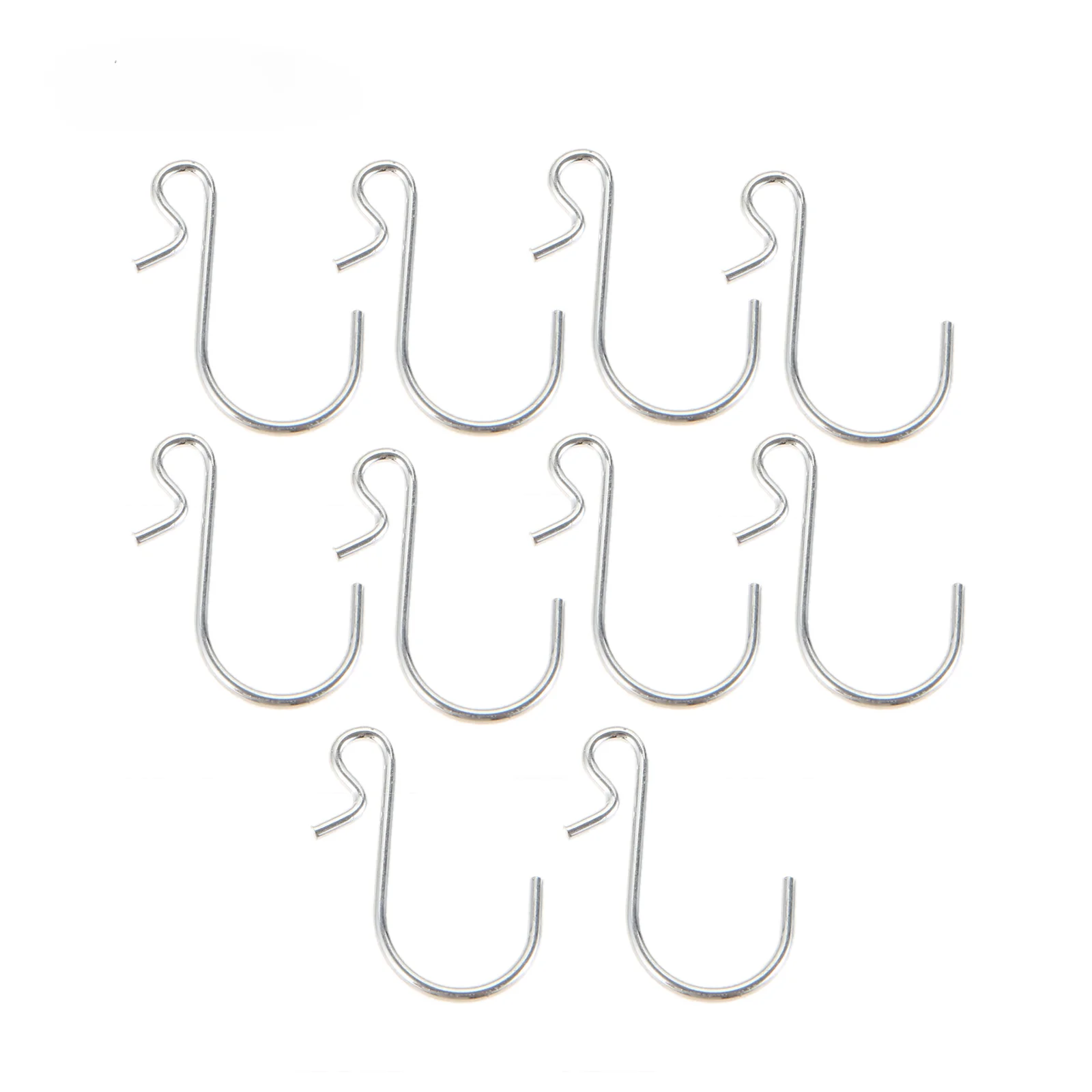 50Pcs S-Shaped Hooks Metal Clasp Stainless Steel Railing S Hanging Storage Hook for Home Kitchen Bathroom Organizer Holder Tools
