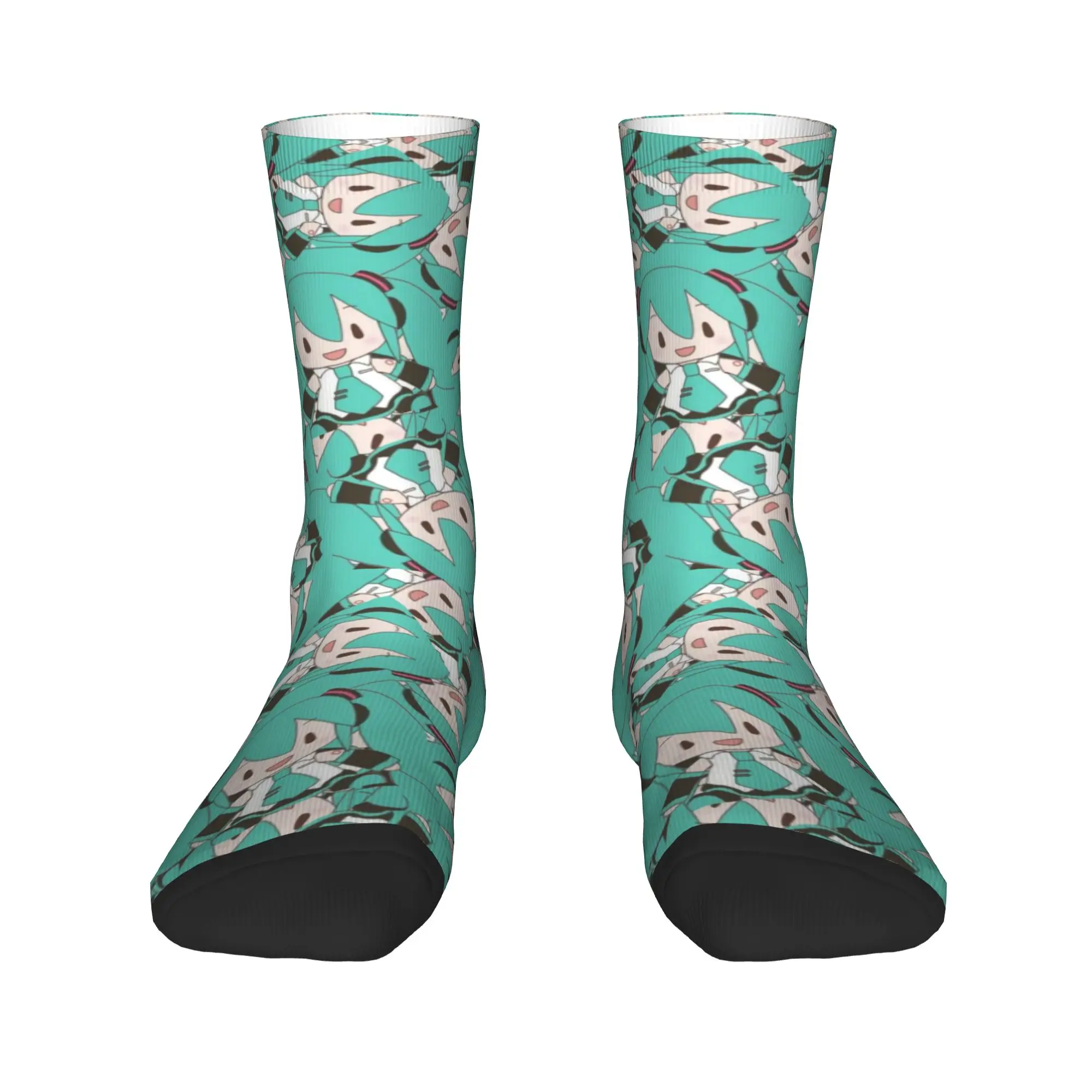 Custom Funny Printing Hatsuned Mikues Cartoon Socks for Women Men Stretch Summer Autumn Winter Voice Anime Crew Socks - view 3