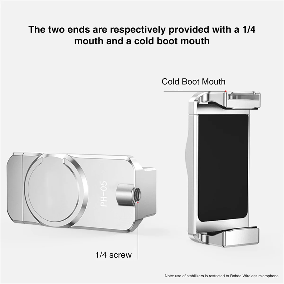 

2025 + PH-05 Magnetic Mobile Phone Clip for 6/ 5 / 4 / 4 SE Gimbal Stabilizer with Cold Shoe Mount for Led Light