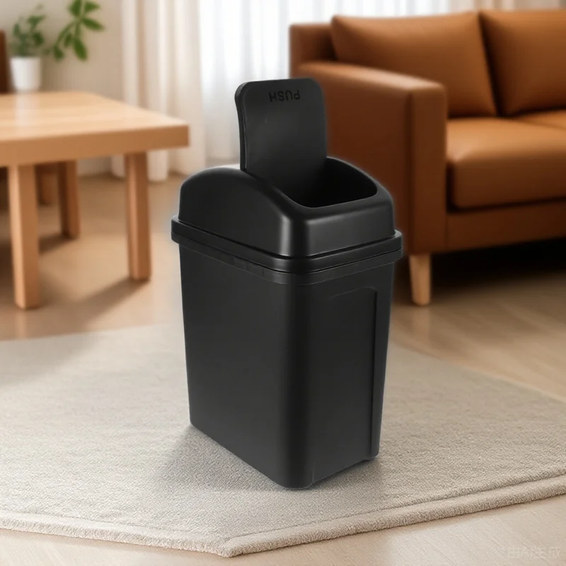 

Small Trash Can Plastic Household Waste Bin With Lid For Kitchen Bathroom Bedroom Office Hotel Use Compact Garbage Container