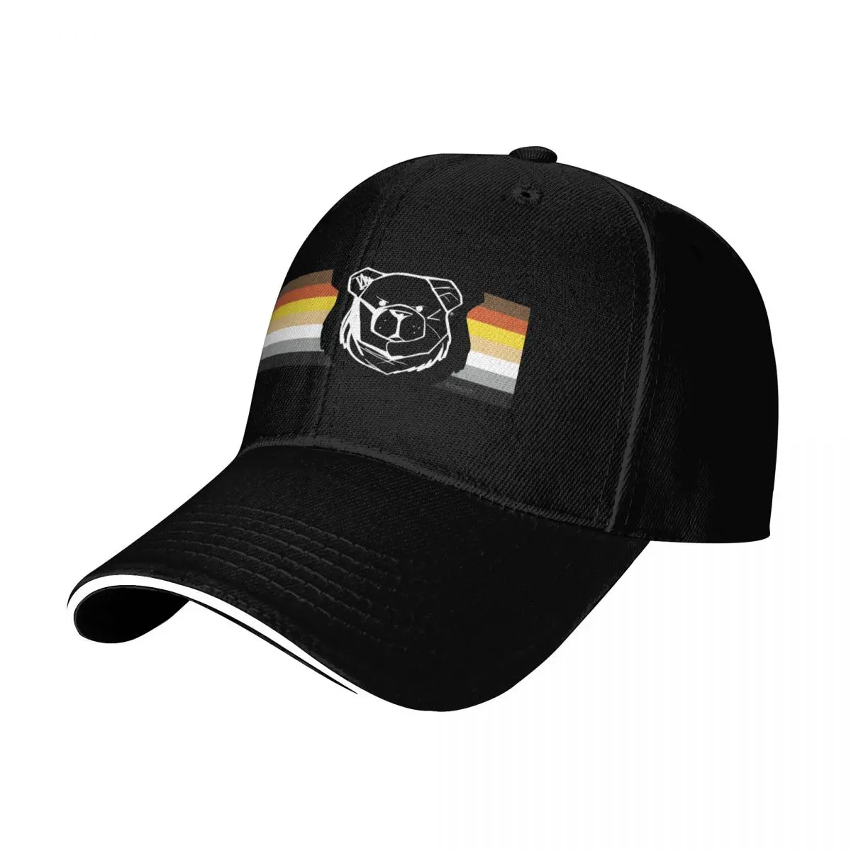 ROBUST BEAR BANDS WHITE COMMUNITY Baseball Cap Moisture Wicking Quick Dry Curved Brim Classic Fit Low Profile Unstructured