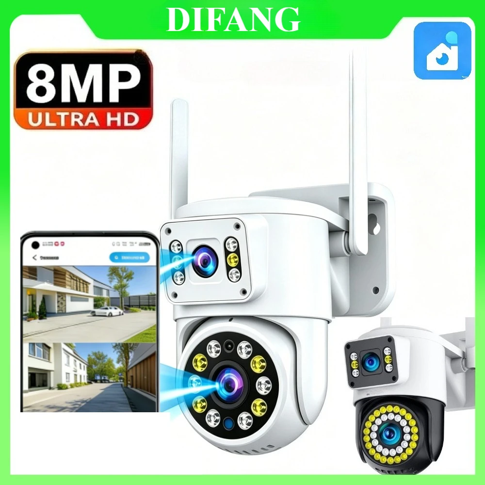 Yoosee Mini WiFi Security Camera Dual Screen Night Vision CCTV Cam Two-Way Audio Alexa 4K Mini Camera WiFi