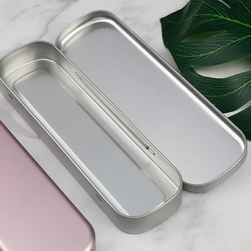 

3Pcs Metal Pencil Box Durable High Grade Sponge Iron Organizer for School Supplies Gifts Students Metal Pencil Box